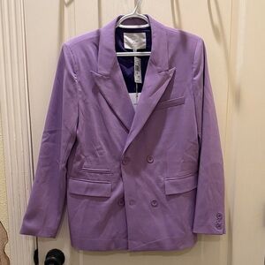 Lavender Double-Breasted Blazer